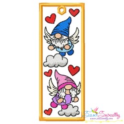 Valentine Gnome Bookmarks Embroidery Design Bundle