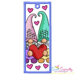 Valentine Gnome Bookmarks Embroidery Design Bundle