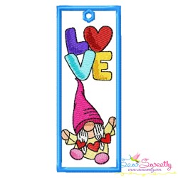 Valentine Gnome Bookmarks Embroidery Design Bundle