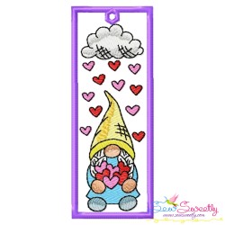 Valentine Gnome Bookmarks Embroidery Design Bundle