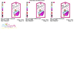 Valentine ITH Tag Embroidery Design - Love Potion