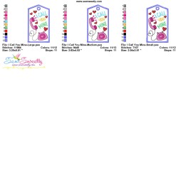 Valentine ITH Tag Embroidery Design - I Call You Mine
