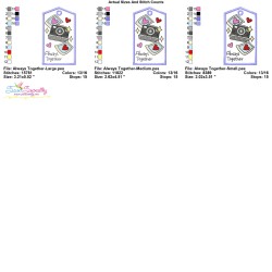 Valentine ITH Tag Embroidery Design - Always Together