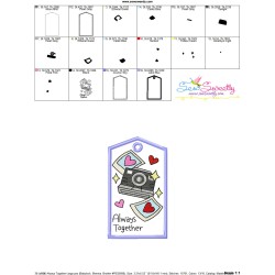 Valentine ITH Tag Embroidery Design - Always Together