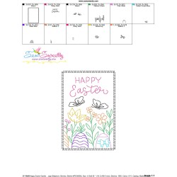 Easter Cardstock Embroidery Design - Happy Easter Garden