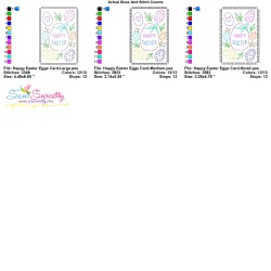 Easter Cardstock Embroidery Design - Happy Easter Eggs