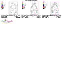 Easter Cardstock Embroidery Design - Happy Easter Hatching Chick