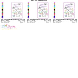 Easter Cardstock Embroidery Design - Happy Easter Bunny Basket