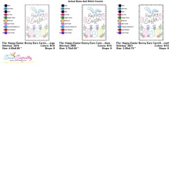 Easter Cardstock Embroidery Design - Happy Easter Bunny Ears