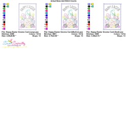 Easter Cardstock Embroidery Design - Happy Easter Gnome