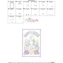 Easter Cardstock Embroidery Design - Happy Easter Gnome
