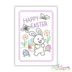 Easter Cardstock Greeting Cards Embroidery Design Bundle