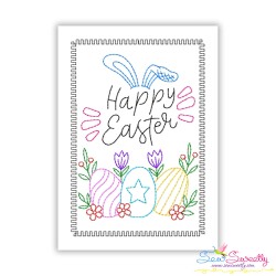 Easter Cardstock Greeting Cards Embroidery Design Bundle