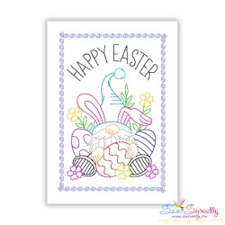 Easter Cardstock Greeting Cards Embroidery Design Bundle