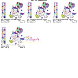 Easter Baby Unicorn - 10 Embroidery Design Pattern