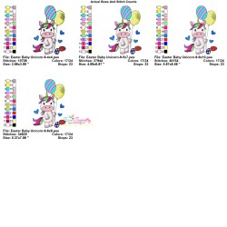 Easter Baby Unicorn - 9 Embroidery Design Pattern