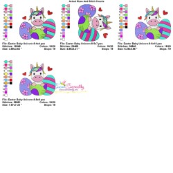 Easter Baby Unicorn - 8 Embroidery Design Pattern