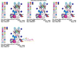 Easter Baby Unicorn - 7 Embroidery Design Pattern
