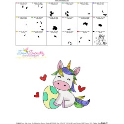 Easter Baby Unicorn - 5 Embroidery Design Pattern