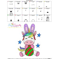 Easter Baby Unicorn - 1 Embroidery Design Pattern