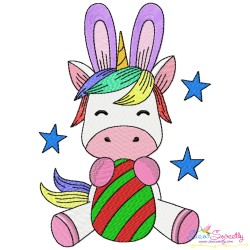 Easter Baby Unicorns Embroidery Design Bundle