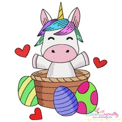 Easter Baby Unicorns Embroidery Design Bundle