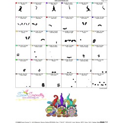 Easter Gnomes Trio Embroidery Design Pattern