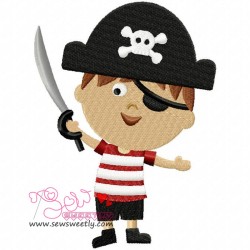 Pirate Boy-1 Embroidery Design Pattern-1
