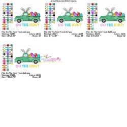 On The Hunt Truck Embroidery Design Pattern