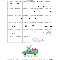On The Hunt Truck Embroidery Design Pattern