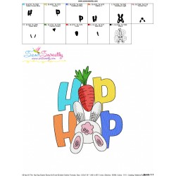 Hip Hop Easter Bunny Embroidery Design Pattern