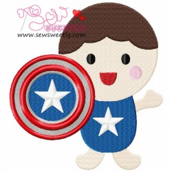 Superhero Baby Boy-2 Embroidery Design Pattern-1