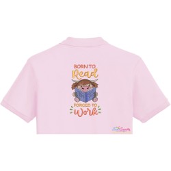 Born To Read Forced To Work Embroidery Design Pattern