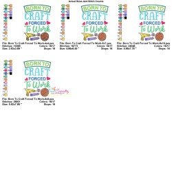 Born To Craft Forced To Work Embroidery Design Pattern