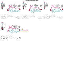 Mom's Kitchen Embroidery Design Pattern