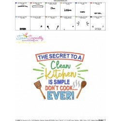 The Secret to A Clean Kitchen Embroidery Design Pattern