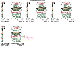 I Only Have a Kitchen Because It Came With The House Embroidery Design Pattern