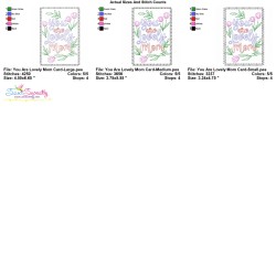 Mother's Day Cardstock Embroidery Design - You Are Lovely Mom