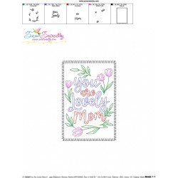 Mother's Day Cardstock Embroidery Design - You Are Lovely Mom