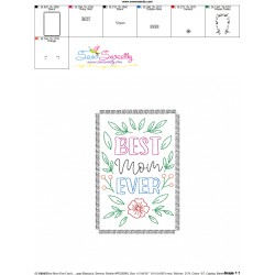Mother's Day Cardstock Embroidery Design - Best Mom Ever