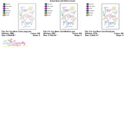 Mother's Day Cardstock Embroidery Design - For You Mom