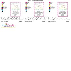 Happy Mother's Day Duck Cardstock Embroidery Design
