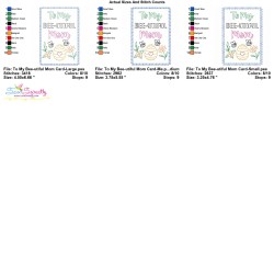 Mother's Day Cardstock Embroidery Design - To My Bee-utiful Mom