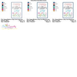 Happy Mother's Day Cardstock Embroidery Design