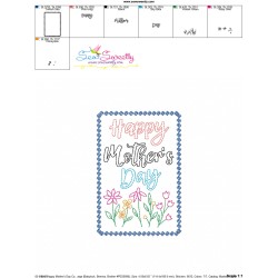 Happy Mother's Day Cardstock Embroidery Design