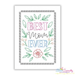 Mother's Day Greeting Cards Cardstock Embroidery Design Bundle