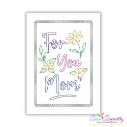 Mother's Day Greeting Cards Cardstock Embroidery Design Bundle