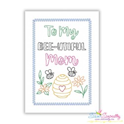 Mother's Day Greeting Cards Cardstock Embroidery Design Bundle