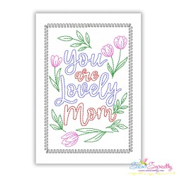 Mother's Day Greeting Cards Cardstock Embroidery Design Bundle