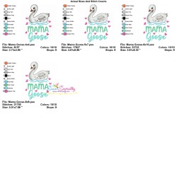 Mama Goose Machine Embroidery Design